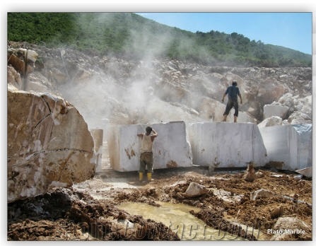 Badalan White Dolomit Marmara Marble Quarry