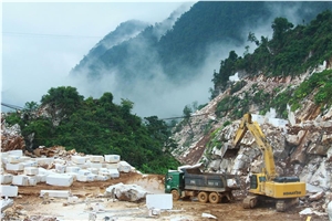 Pure White Marble Quarry