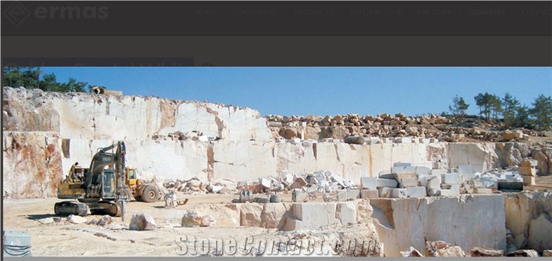 Golden Crystal White Marble Quarry