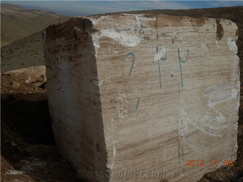 Bozajagh Light Cream Travertine, Zanjan Beige Travertine Quarry
