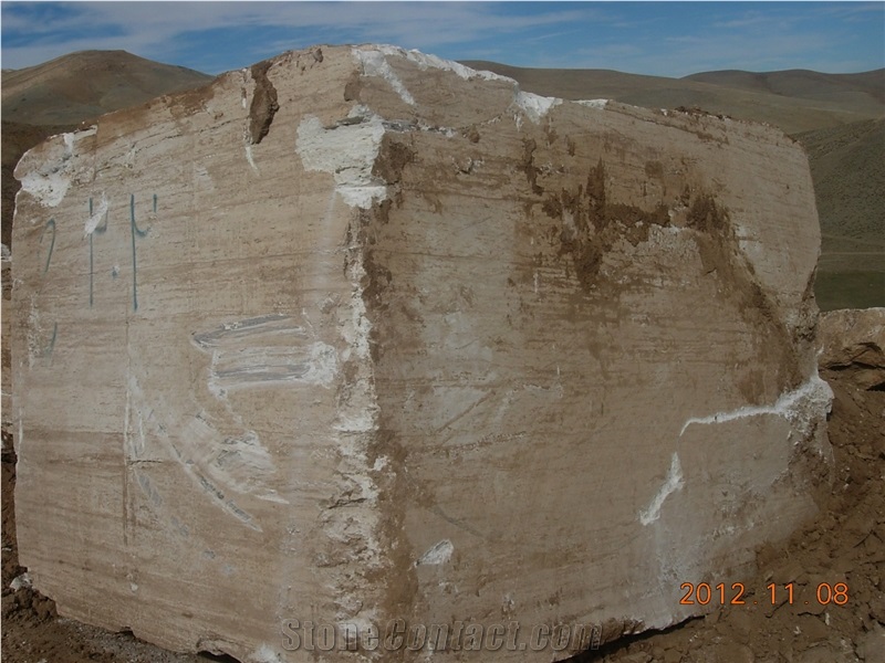 Bozajagh Light Cream Travertine, Zanjan Beige Travertine Quarry