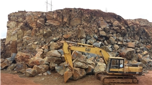 Grey Volcanic Basalt Quarry