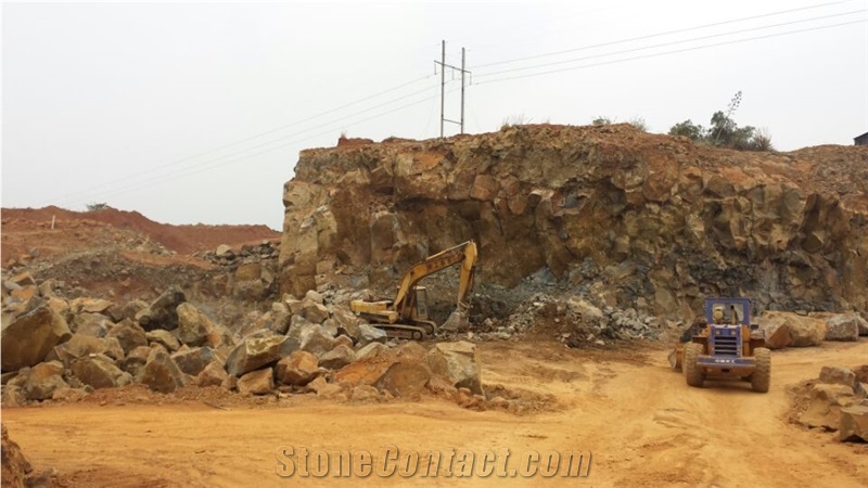Grey Volcanic Basalt Quarry