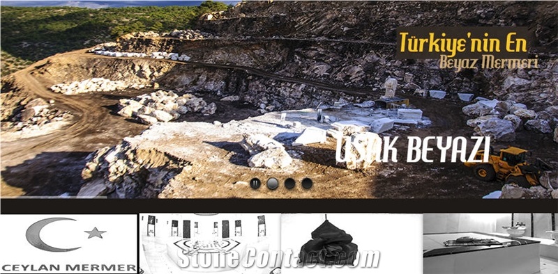 Ceylan Mermer Usak White Marble Quarry