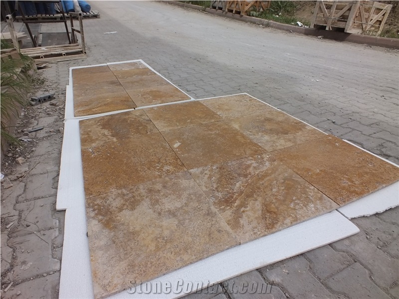 Yellow Travertine Denizli Quarry