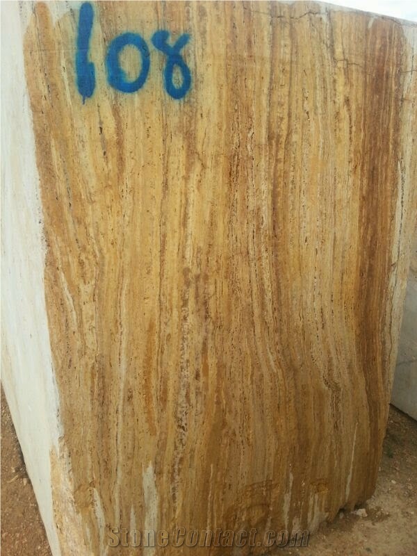 Antea Marble - Golden Travertine, Karabuk Yellow Travertine Quarry