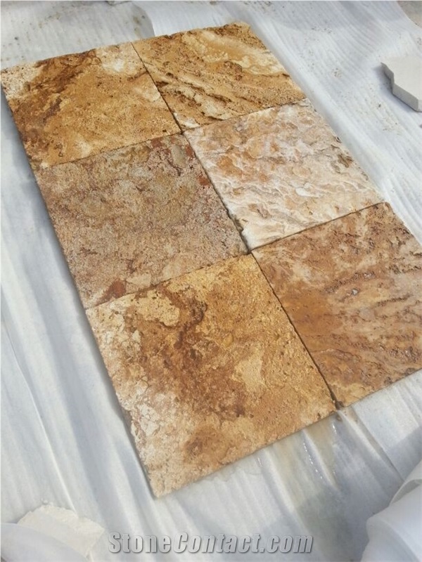 Antea Marble - Golden Travertine, Karabuk Yellow Travertine Quarry