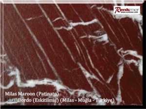 Renkmer Marble Exploitation - Aegean Bordeaux Marble Quarry