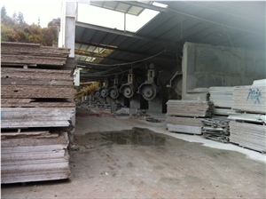 G687 peach red granite quarry