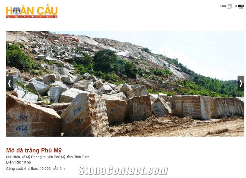 White Phu My Granite Quarry