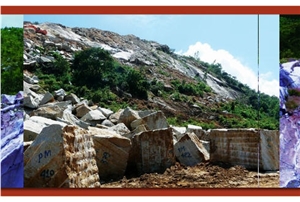Yellow Binh Dinh Granite Quarry