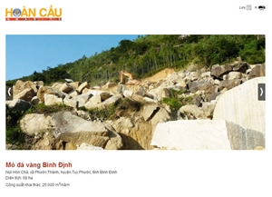Yellow Binh Dinh Granite Quarry