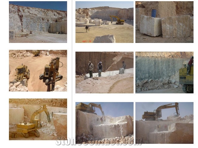 Golden Cream Marble Quarry