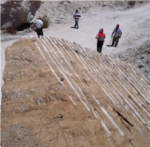 Peach Travertine Quarry