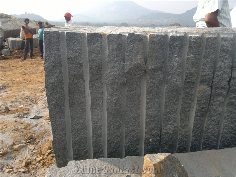 New M-10 Chitoor Black Granite Quarry