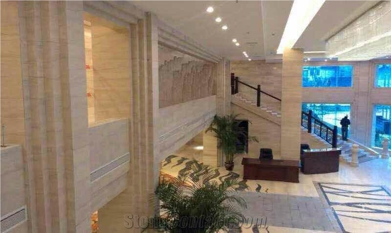 Light yellow wooden vein marble