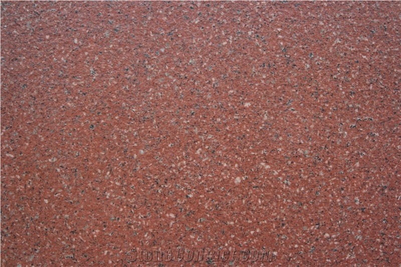 Asia red granite quarry
