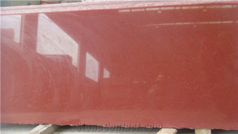 Asia red granite quarry
