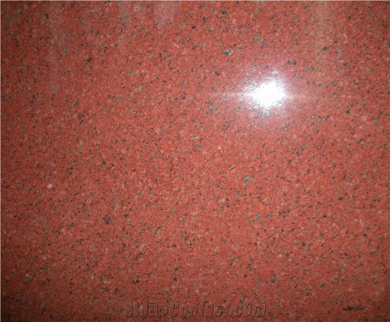 Asia red granite quarry