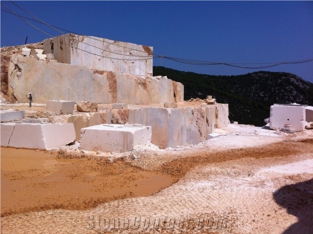 Skyros Silver Dark Marble Quarry
