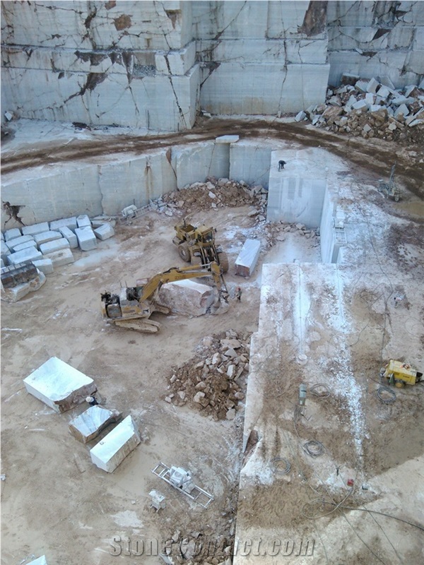 Kavala Semi White Marble Quarry