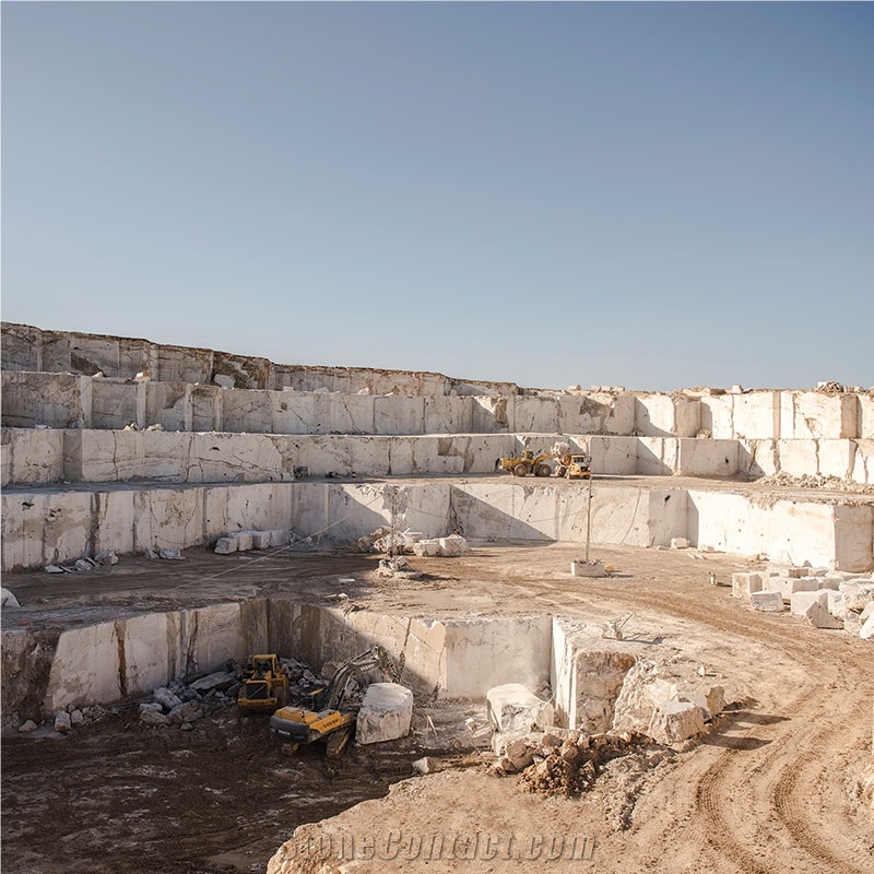 Fantastic Silver Travertine Quarry