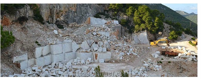 Skyros Silky White Marble, Skyros White Marble Quarry