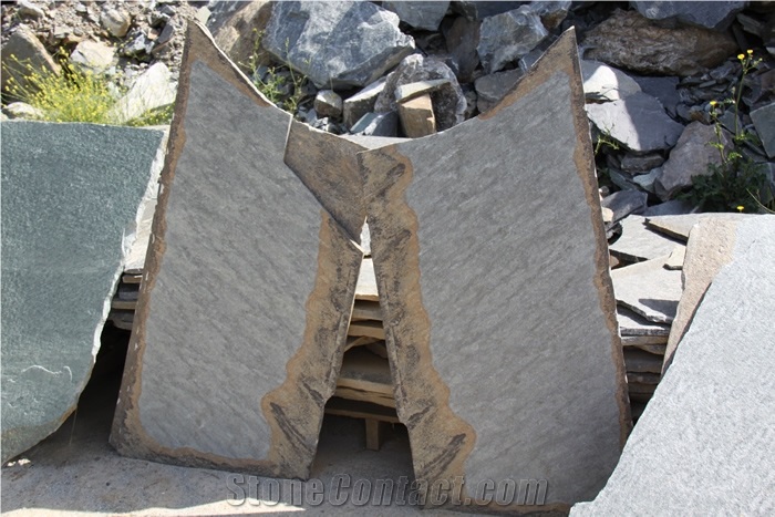 Karystos Brown Slate and Karystos Grey Slate Quarry