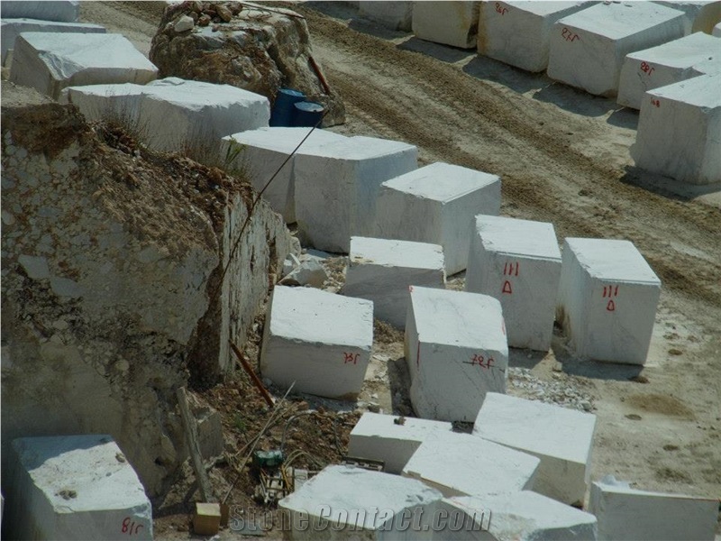 Kavala White Marble, Kavala Semi White Marble Quarry