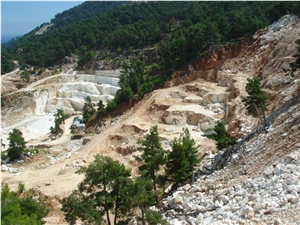 Thassos Snow White Marble Quarry