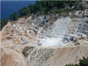 Snow White Thassos Marble Quarry