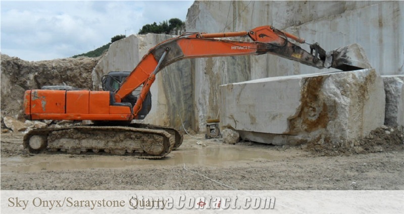 Sky Onyx (Black Cloud Onyx), Sunset Cloud Onyx, Tiger Skin Onyx and Saraystone Traonyx Quarry
