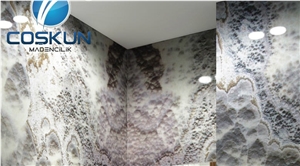Sky Onyx (Black Cloud Onyx), Sunset Cloud Onyx, Tiger Skin Onyx and Saraystone Traonyx Quarry