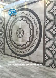 Marble Water Jet Medallion, Water Jet for Floor