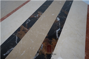 Australia Stone Golden Beige Marble Iran Shayan Cream Marble Polished Waterjet Medallions Floor Medallions Composited Marble Medallion Carpet Medallions