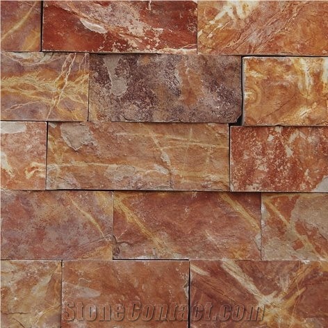 Cintilla Rojo Tlayua - Piedra Rojo Tlayua Wall Tiles, Red Slate Walling Tiles