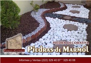 White Marble Landscaping Stones, Pebble Stone, Gravel