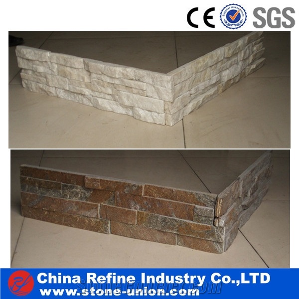 Cheap Black Quartzite Corners Stone,Split Face Cultured Stone,Stacked Stone Veneer,Stone Veneer Exterior Wall Interlocking