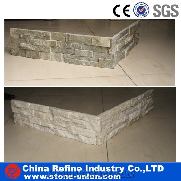 Cheap Black Quartzite Corners Stone,Split Face Cultured Stone,Stacked Stone Veneer,Stone Veneer Exterior Wall Interlocking