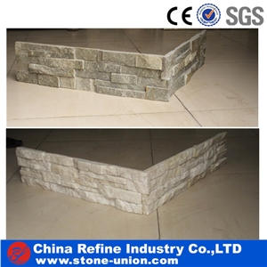 Cheap Black Quartzite Corners Stone,Split Face Cultured Stone,Stacked Stone Veneer,Stone Veneer Exterior Wall Interlocking