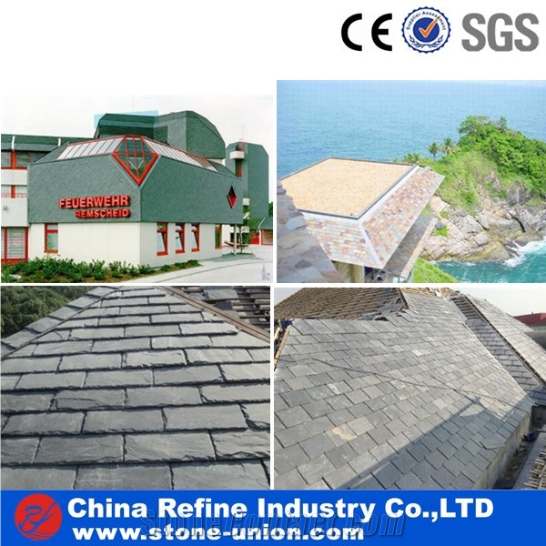 Green Roofing Slate Tile with High Quality,Honed Surface,China Natural Black Slate Roof Tile,Colorful Natural Slate Tile Roof and Roofing Tiles