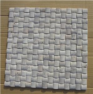 3d Beige Tumbled Travertine Massage Mosaic