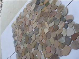 Colourful Natural River Pebble Mosaic Pattern for Wall and Floor