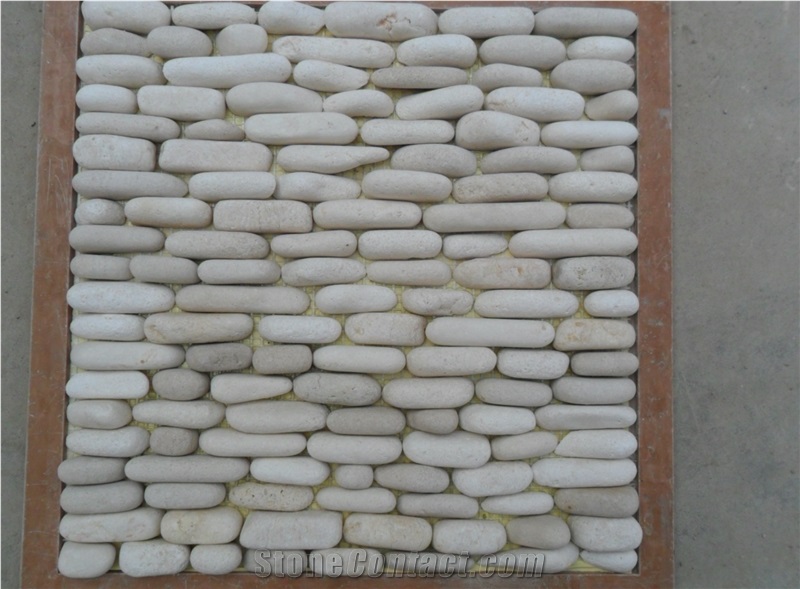 Colourful Natural River Pebble Mosaic Pattern for Wall and Floor