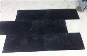 Hot Sale Polished Black Classic Limestone Slabs & Tiles for Wall/ Floor