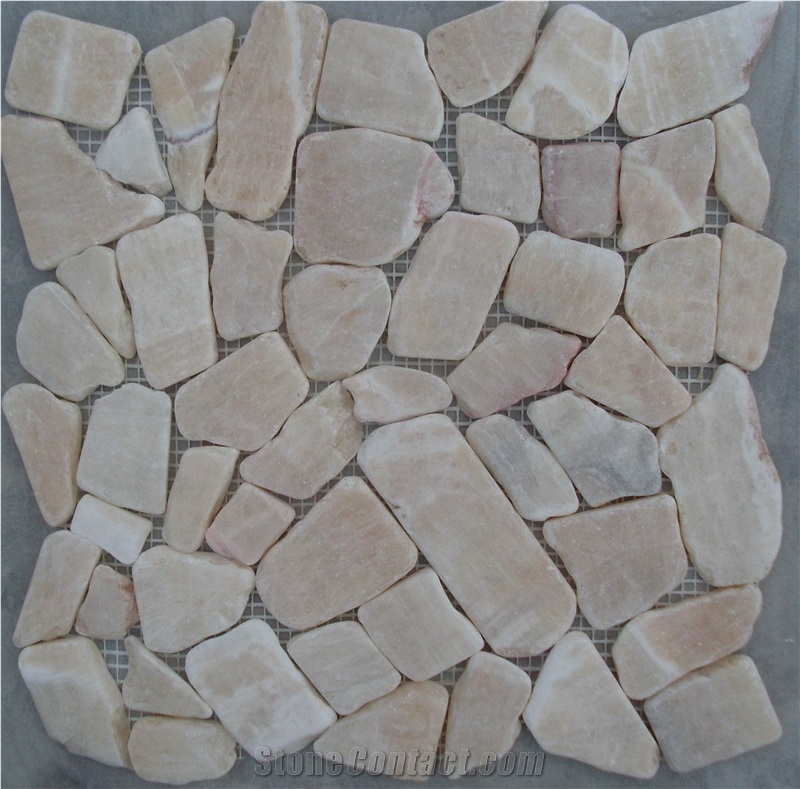 Popular Yellow Gold Polished Random Shape Marble Mosaic