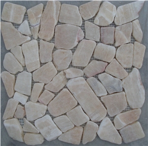 Popular Yellow Gold Polished Random Shape Marble Mosaic