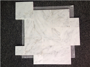Carrara White French Pattern, Carrara White Marble Mosaic