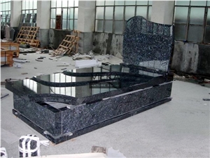 Blue Pearl Granite Polished Cross Gate Tombstone & Monument,Cemetery Gravestone & Engraved Headstone Polished Australia Sculpture Labrador Hallingsas,Sagasen,Azul Perola