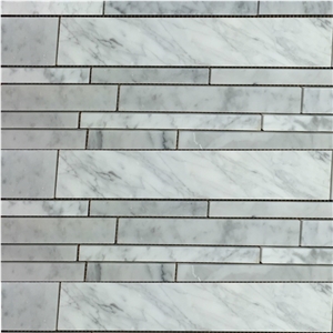 Bianco Carrara Plank 6"X24" Mosaic Bianco Carrara Plank 6"X24" Mosaic